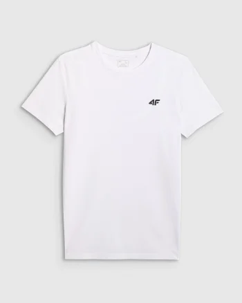 Tricou barbati  slim, alb, Alb
