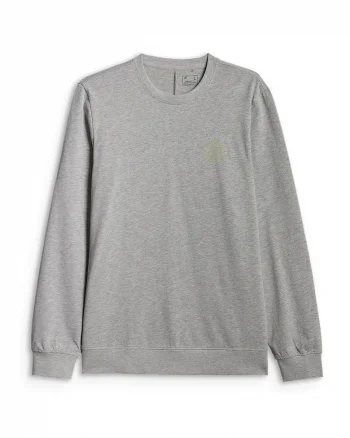 Bluza barbati,  maneca lunga, gri, material de grosime medie, croiala regulara,