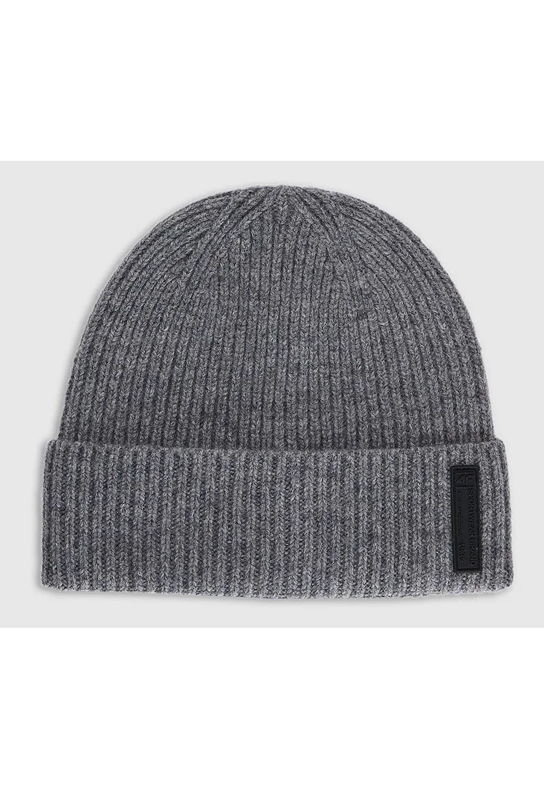 Caciula beanie  barbati lana gri L
