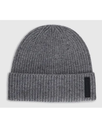 Caciula beanie  barbati lana gri L