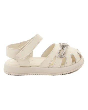 Sandale din piele naturala Gianna, Crem