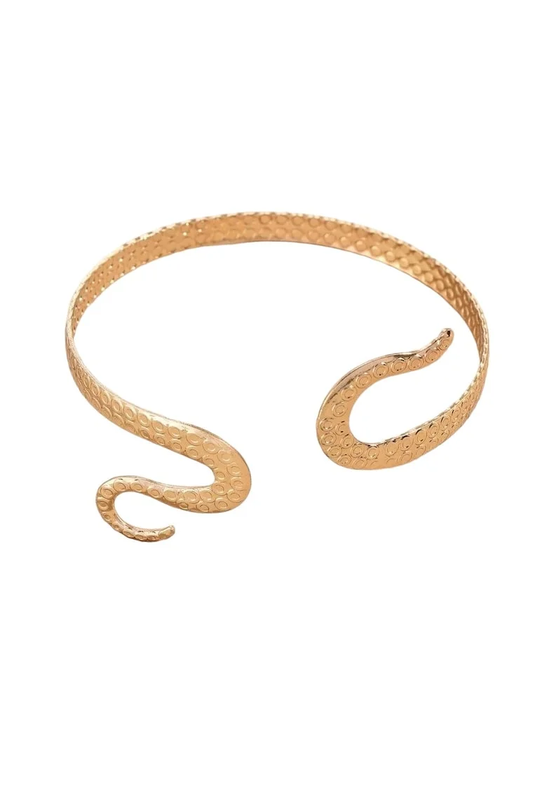 Bratara aurie, ajustabila, de brat, forma de sarpe, Rola C25