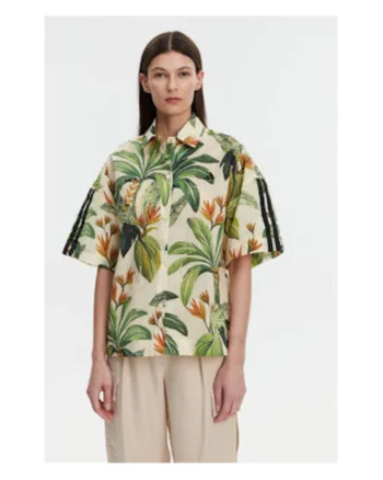 Camasa lejera cu cu maneca scurta si imprimeu floral