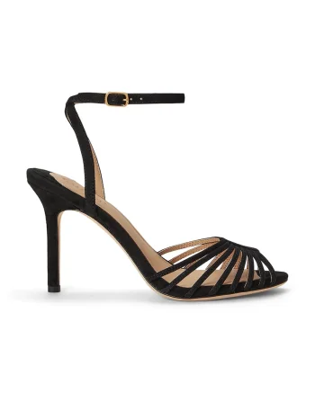 Lauren Ralph Lauren sandale cu toc cui din piele întoarsă Mckayla