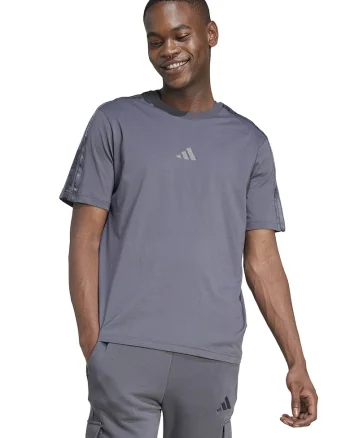 Tricou de bumbac cu logo, Gri cenusiu