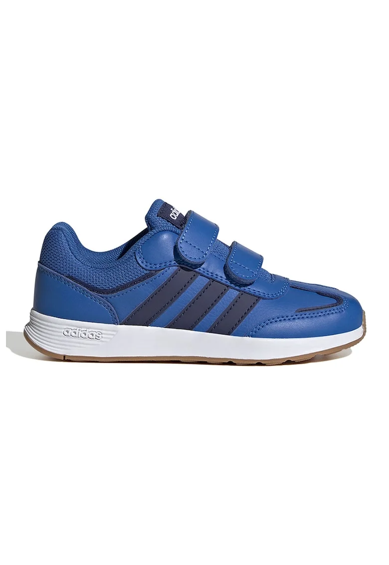 Pantofi sport Tensaur Switch de piele ecologica cu velcro, Albastru inchis/Negru stins