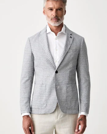 Tommy Hilfiger sacou cu un singur rând de nasturi pentru bărbați din bumbac