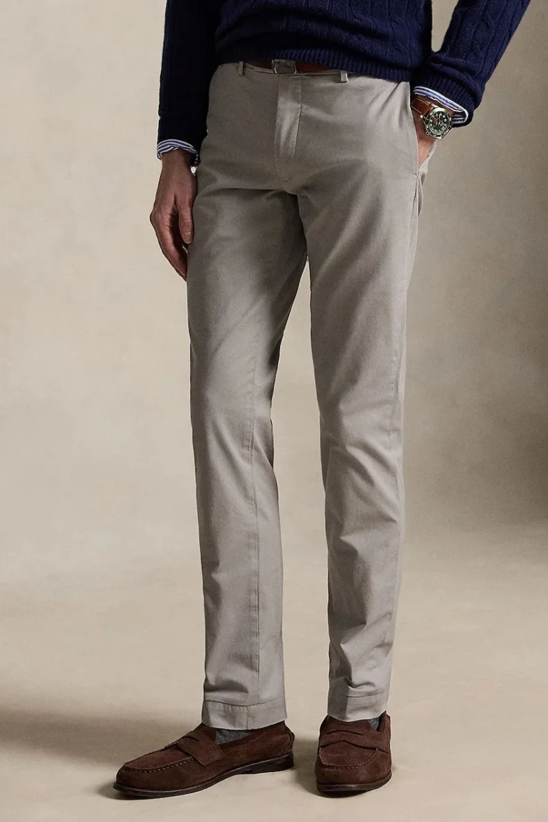 Polo Ralph Lauren pantaloni chinos pentru bărbați din bumbac cu elastan