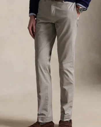 Polo Ralph Lauren pantaloni chinos pentru bărbați din bumbac cu elastan