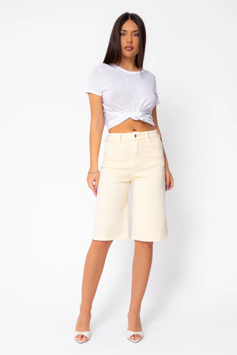 Blugi scurti elastici Yellow
