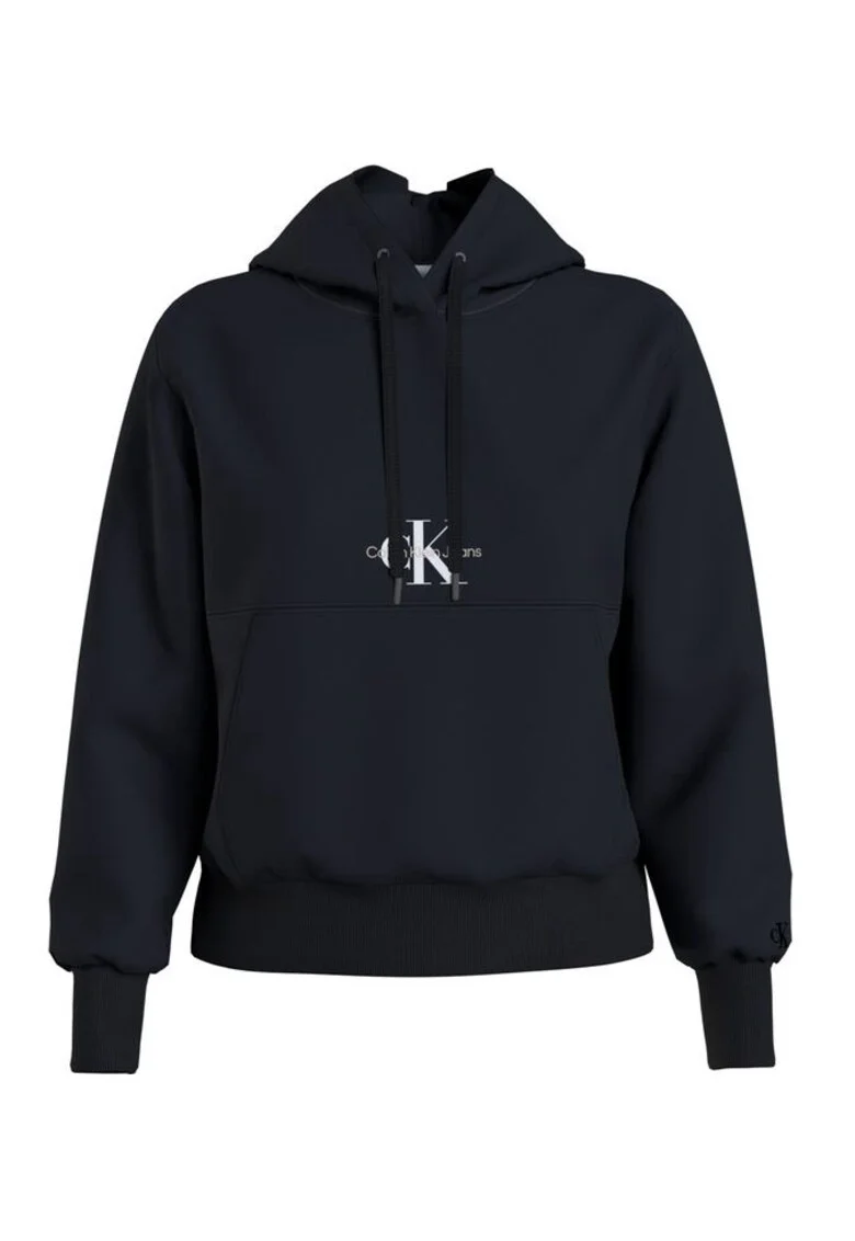 Hanorac cu gluga pentru femei, Calvin KleinJeans, Bumbac, Negru