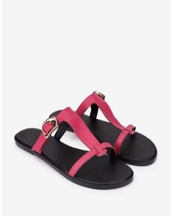 Sandale dama piele fuchsia, Roz