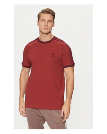 Tricou slim fit la baza gatului cu logo mic, Rosu