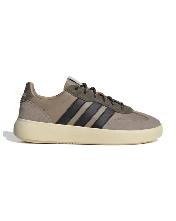 Pantofi sport de piele si piele intoarsa cu logo contrastant Barreda Decode, Negru/Maro taupe