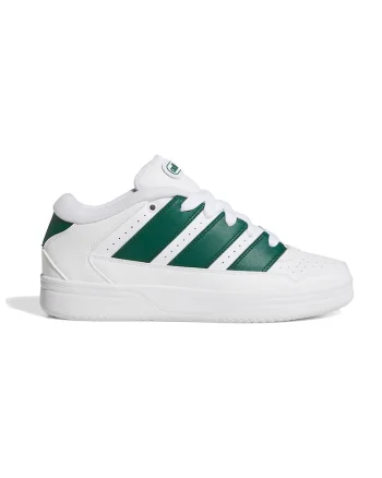 Pantofi sport de piele ecologica cu detalii perforate Breakstar, Verde englez/Crem