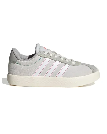 Pantofi sport VL Court 3.0 de piele intoarsa, Alb/Gri deschis