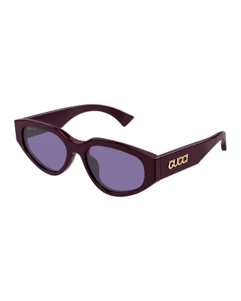 Ochelari de soare cu logo-uri laterale, Auriu/Violet pruna