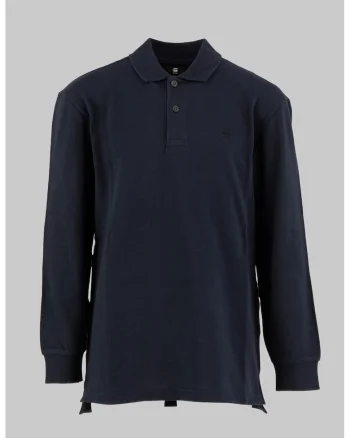 Bluza polo de bumbac cu logo, Albastru ultramarin