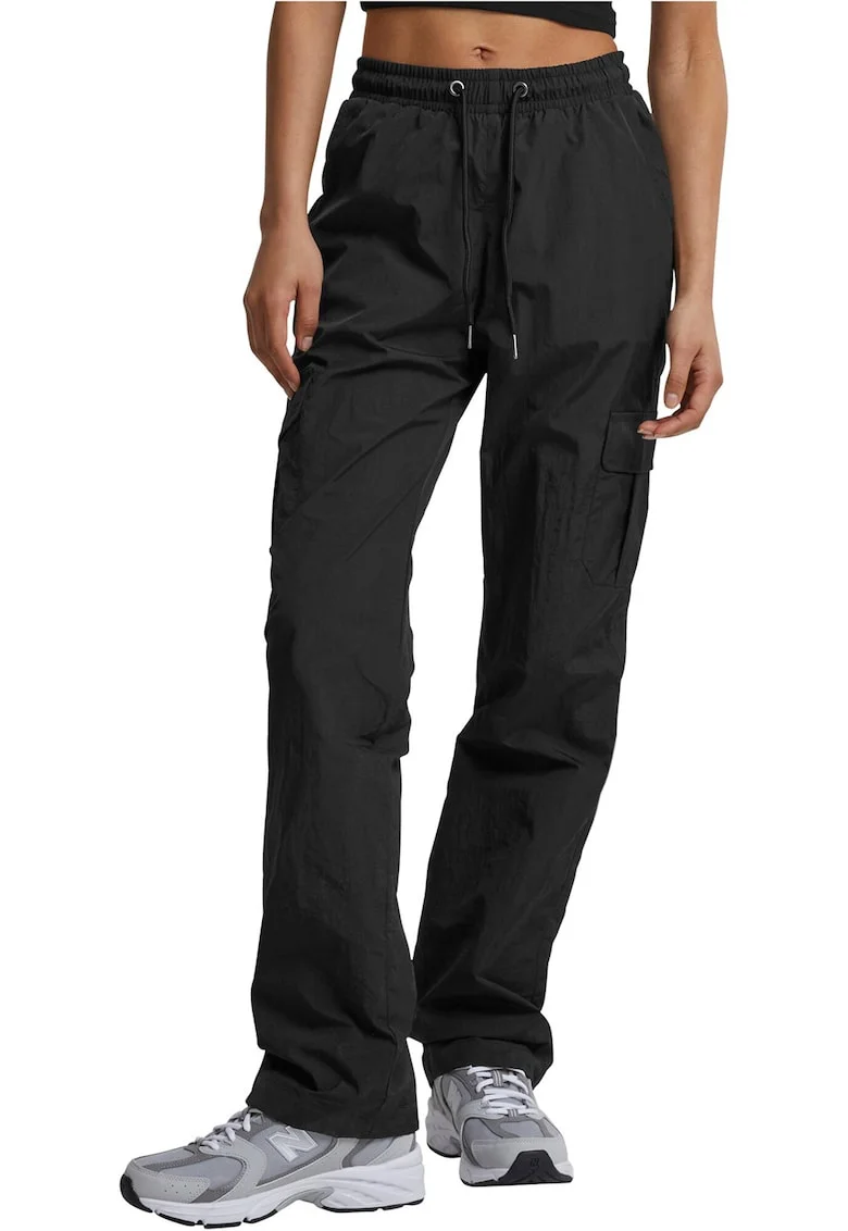 Pantaloni cargo relaxed fit, Negru