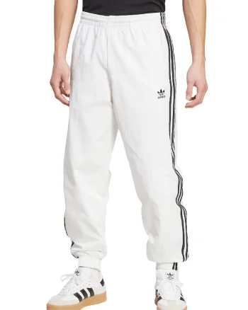 Pantaloni de trening cu terminatii cu fermoar Firebird, Alb/Negru stins