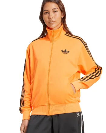 Bluza de trening cu logo si fermoar Firebird, Negru/Portocaliu