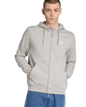 Hanorac regular fit cu fermoar, Gri deschis