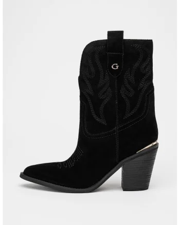 Ghete cowboy de piele intoarsa, Negru