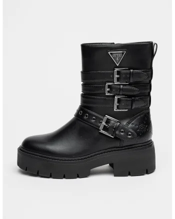 Ghete de piele ecologica cu aspect masiv, Negru