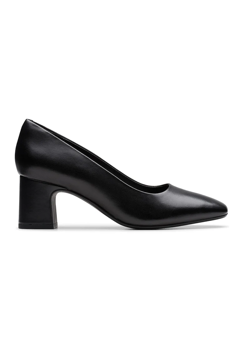 Pantofi de piele cu toc masiv Fernie-Court, Negru