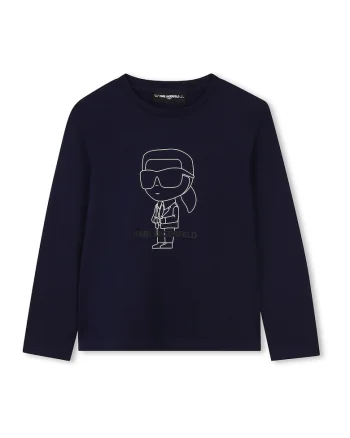 Bluza cu decolteu la baza gatului si imprimeu logo, Alb/Negru