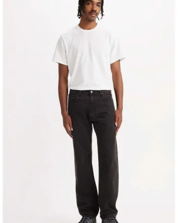 Blugi relaxed fit cu croiala dreapta 555, Negru stins