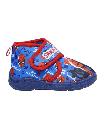 Pantofi mid-cut cu velcro Spiderman, Albastru royal/Rosu vermillion