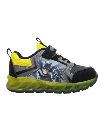 Pantofi sport cu velcro Batman, Negru/Galben pai