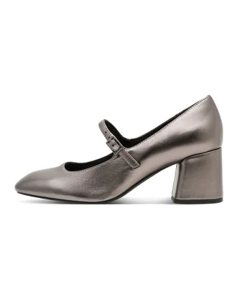 Pantofi Mary Jane din piele, Argintiu