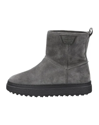Ghete din piele intoarsa Snowhill, Gri deschis
