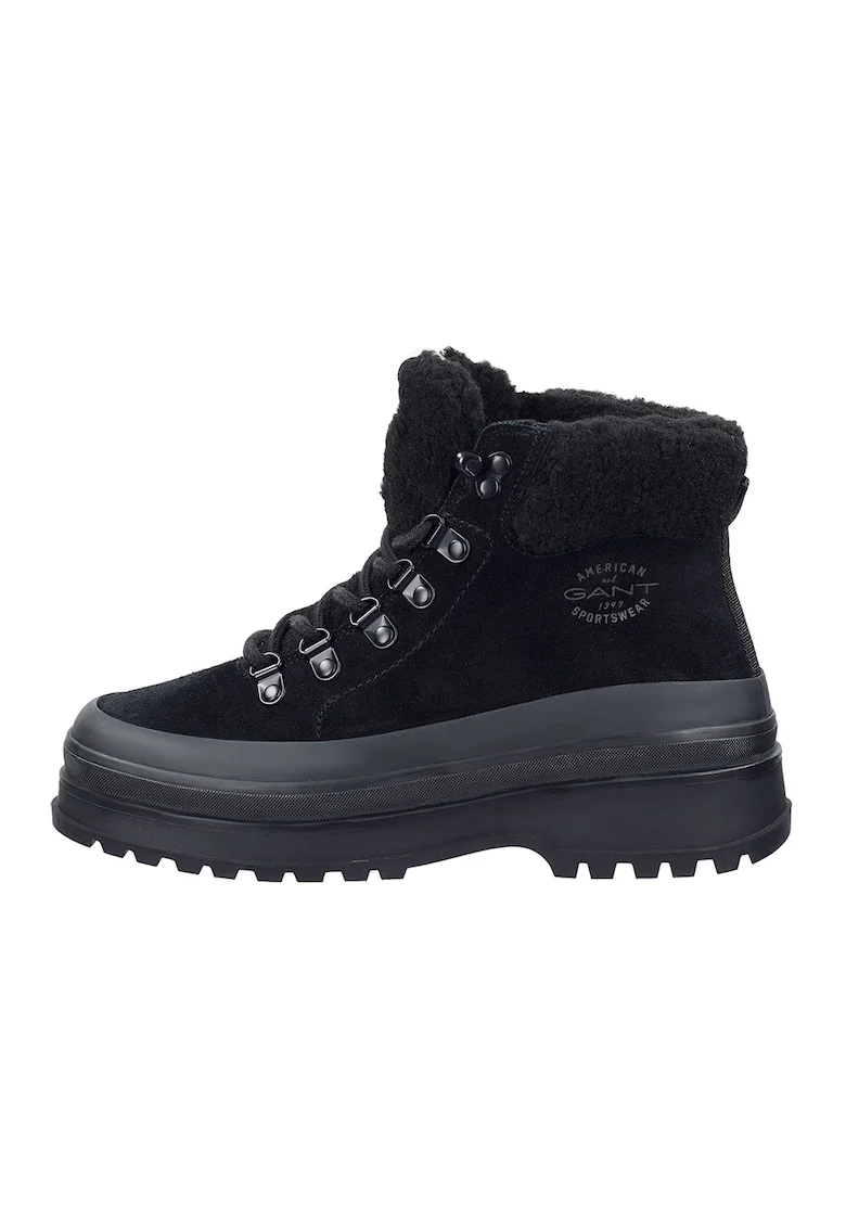 Bocanci din piele intoarsa Wintly, Negru