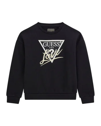 Bluza de trening din bumbac cu logo, Negru