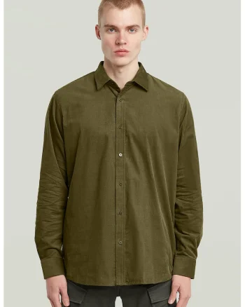 Camasa regular fit din bumbac, Verde masliniu