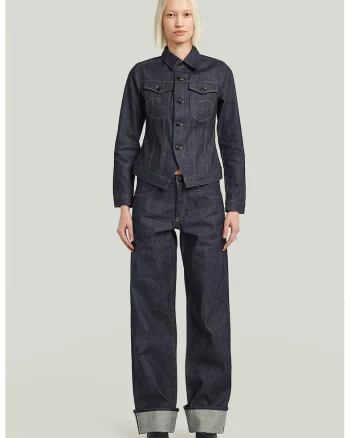 Blugi relaxed fit Judee Selvedge, Albastru ultramarin