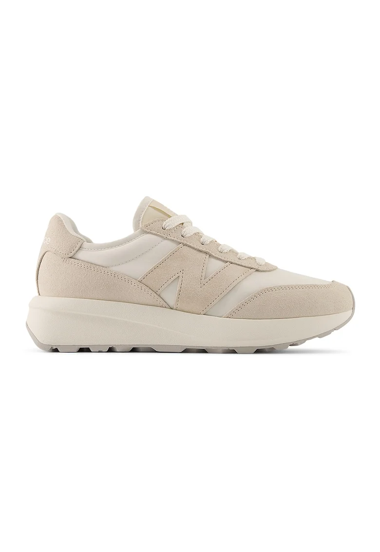 370 Pantofi sport cu insertii din piele intoarsa, Bej