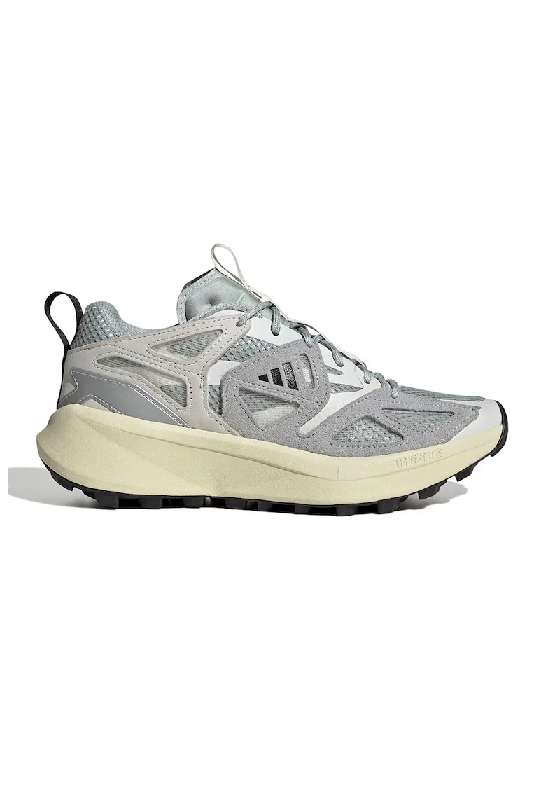 Pantofi sport cu garnituri din piele intoarsa si material sintetic Kantai, Gri deschis/Argintiu