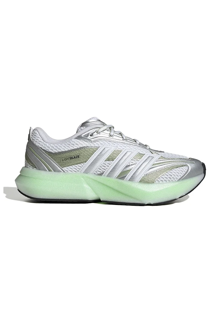 Pantofi din material textil cu aspect metalizat Lightblaze Glow, Alb/Gri deschis/Verde pal