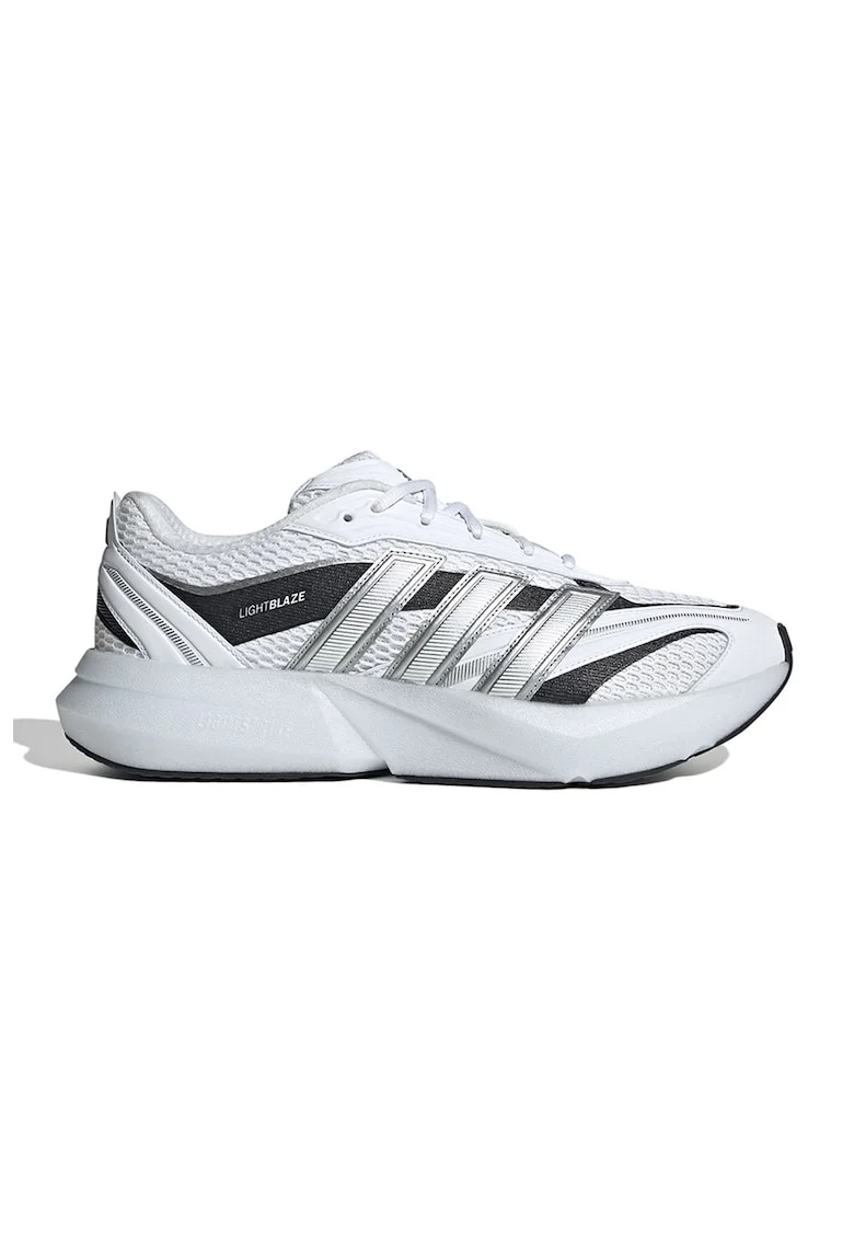 Pantofi sport cu insertii de plasa Lighblaze Glow, Alb/Negru/Gri deschis