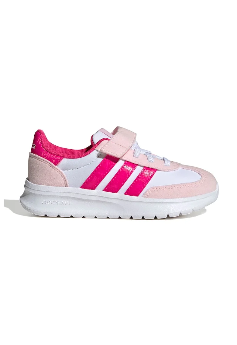 Pantofi sport cu velcro Run 70s 2.0, Alb/Roz deschis