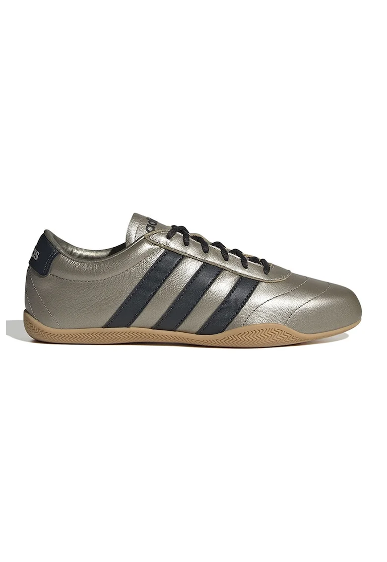 Pantofi sport cu detalii din piele Grand Court, Auriu/Negru