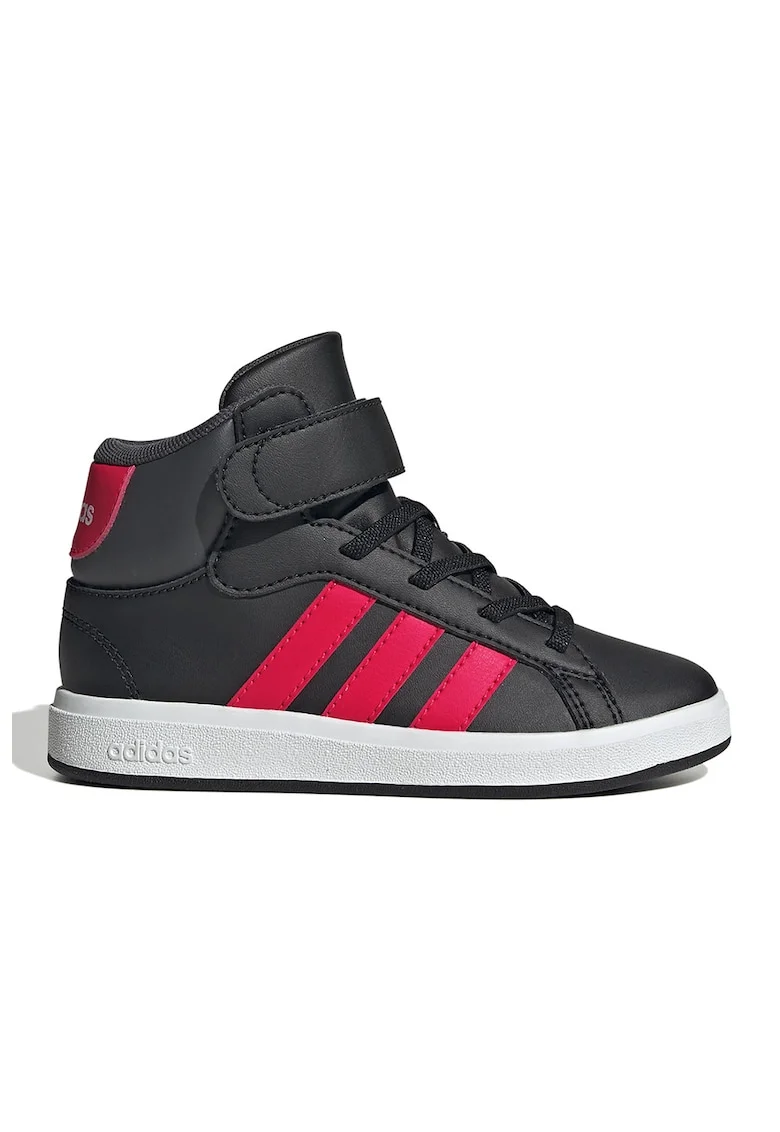 Pantofi sport mid-high din piele ecologica Grand Court, Rosu/Negru