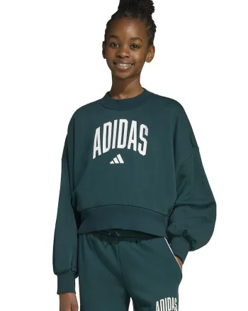 Bluza de trening din amestec de bumbac cu logo, Verde englez