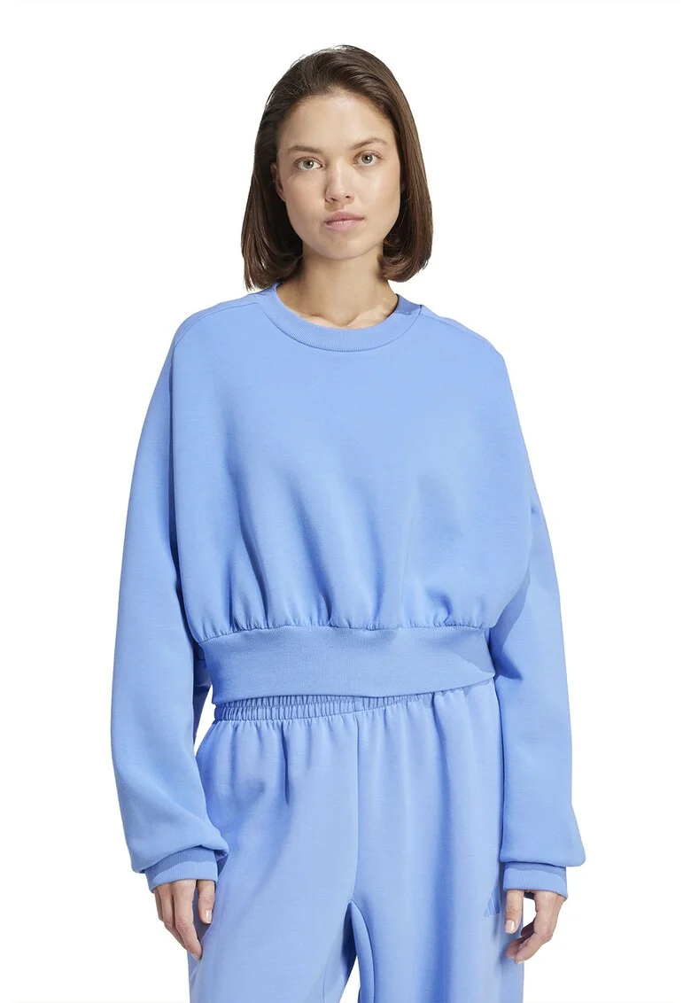 Bluza de trening din amestec de modal cu croiala lejera Soft Lux, Albastru pastel