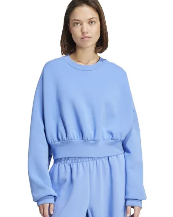 Bluza de trening din amestec de modal cu croiala lejera Soft Lux, Albastru pastel
