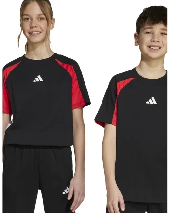 Tricou de bumbac cu maneci raglan, Rosu/Negru